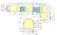 CAD Zeichnung der Dekton Arbeitsplatten und Tischplatte