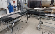Produktion - Nero Assoluto India Granit Arbeitsplatten mit Ausschnitten