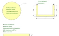 CAD Zeichnung der Marmor Tischplatte, Marmorplatten und Schiefer Fensterbank
