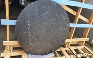 Lieferung in Bergisch Gladbach der Nero Marquina Marmor Tischplatte 