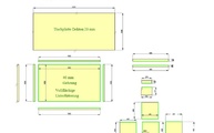 CAD Zeichnung der Dekton Tischplatte und Neolith Produkte