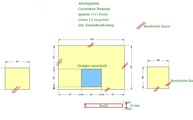 Zeichnung der Caesarstone Arbeitsplatten