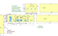 CAD Zeichnung der fünf Caesarstone Arbeitsplatten