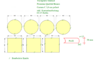 Sieben Marmor Tischplatten - CAD Zeichnung