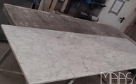 Produktion - Bianco Carrara Marmor Arbeitsplatte in 2 cm