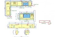 CAD Zeichnung der Keramik Laminam Arbeitsplatten und Rückwände