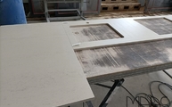 Produktion - Ausschnitte in der Danae Dekton Arbeitsplatten