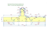 CAD zeichnung der Silestone Rückwände