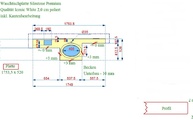 AutoCad Zeichnung der Silestone Waschtischplatte