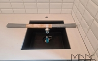 Unterbauspüle in der 4001 Fresh Concrete Caesarstone Arbeitsplatte