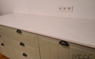 Montage der Ethereal Glow Silestone Arbeitsplatten in Berlin