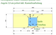 Zeichnung der Arbeitsplatte für die Büroküche