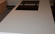 Kücheninsel mit Caesarstone 7141 Nova Aurora Arbeitsplatten