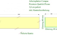 CAD Zeichnung der Compac Quarzagglo Arbeitsplatten