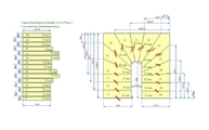 CAD Zeichnung der Viscont White Granit Innentreppe