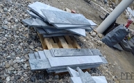 Granit Viscont White 2 x viertelgewendelte Treppen mit polierter Oberfläche