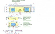 CAD zeichnung Arbeitsplatte, Waschtischplatte und Rückwand