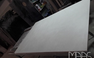 Produktion - White Concrete Level Keramik Arbeitsplatte mit Invisacook