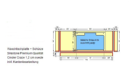 CAD Zeichnung des Silestone Waschtisches