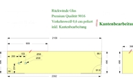 CAD Zeichnung der Glasrückwände