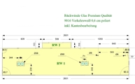 CAD Zeichnung der Glasrückwand