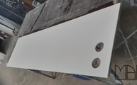 Produktion - Porcelanosa Rückwände Moon White mit Steckdosenbohrung