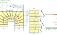 AutoCad Zeichnung der gewendelten Granit Treppen