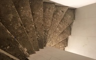 Aufmaß für gewendelte Granit Treppen in Wachtberg bei Bonn