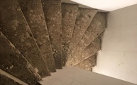 Aufmaß für gewendelte Granit Treppen in Wachtberg bei Bonn