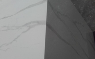 Produktion - Calacatta Oro Infinity Arbeitsplatte und Seitenwange