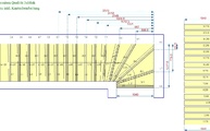 AutoCad Zeichnung der Treppenverkleidung aus Schiefer