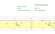 CAD Zeichnung der Glasrückwände