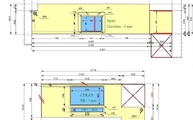 Zeichnung der drei Dekton Arbeitsplatten