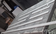 Produktion - Lagoon Silestone Wischleisten in 5 cm Höhe