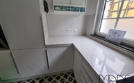 Lagoon Silestone Arbeitsplatten mit Gehrungsschürzen