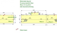 Zeichnung der vier Quarzit Rückwände