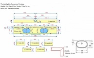Zeichnung des Caesarstone Waschtischs