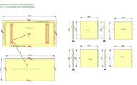 CAD Zeichnung der Tischplatten und Füße vom Level 