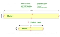 Zeichnung der Level Abdeckplatte und Dekton Fensterbank