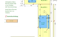 CAD Zeichnung der Dekton Arbeitsplatten, Wischleisten und Fensterbank in Bonn
