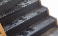 Montage in Bornheim der Granit Treppen Nero Assoluto India 