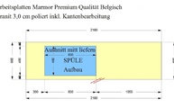 CAD Zeichnung der Marmor Arbeitsplatte