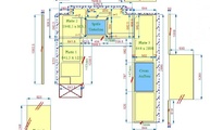 CAD Zeichnung der Granit Arbeitsplatten, Rückwand und Wischleisten für die IKEA Küche