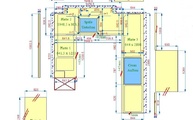 CAD Zeichnung der Granit Arbeitsplatten, Rückwand und Wischleisten für die IKEA Küche