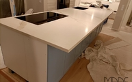 IKEA Kücheninsel mit Calacatta Oro Venato Laminam Arbeitsplatte 