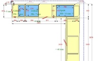 CAD Zeichnung der L-förmigen IKEA Küche