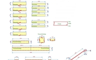 CAD Zeichnung der Padang Cristallo TG 34 Mauerabdeckung und Treppen