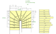 CAD Zeichnung der Kellertreppe