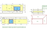 CAD Zeichnung der drei Arbeitsplatten und Abdeckplatte