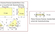 CAD Zeichnung der Silestoneplatten